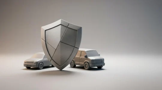 Illustration éditoriale représentant le concept de responsabilité civile automobile obligatoire